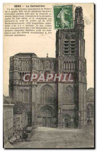 Old Postcard Sens La Cathedrale