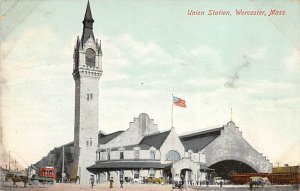 Union station Worcester, Massachusetts, USA Railroad, Misc. 1908 