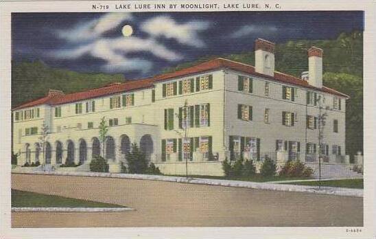 North Carolina Lake Lure Inn By Moonlight