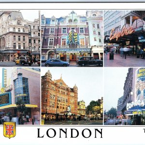 c1980s London, England Theatre District Collage West End Shows Chrome 4x6 PC M19