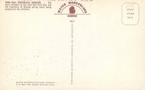 Postcard Michigan Grand Rapids Ball Zoological Gardens 1950s Crocker 23-6377