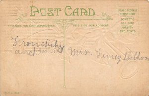 Turquoise Happy birthday Birth Stone Writing on Back 