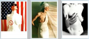 3 Postcards BEAUTY OUT OF DAMAGE Matuschka Breast Cancer Self Portrait 4x6