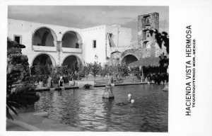 RPPC HACIENDA VISTA HERMOSA Tequesquitengo, Mexico Pool c1940s Vintage Postcard