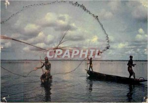 Postcard Modern Africa Colors Fishing in Net