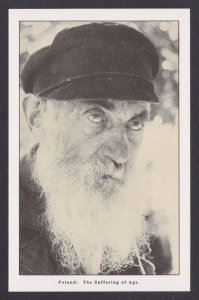 Postcard, Judaica, Poland: The Suffering of Age