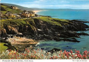 uk43625 woolacombe bay from morthoe north devon uk