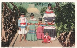 Native American Seminole Indian Mother & Children Florida, Detroit Pub No 70763