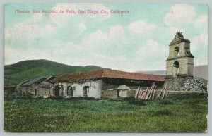 San Diego California~Mission De Pala Building~c1910 Postcard