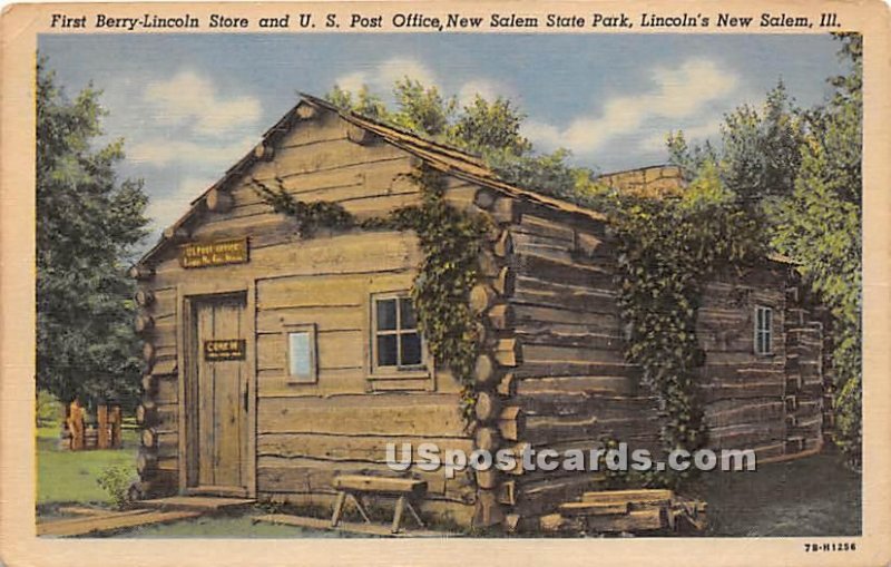 First Berry Lincoln Store & US Post Office - New Salem State Park, Illinois IL