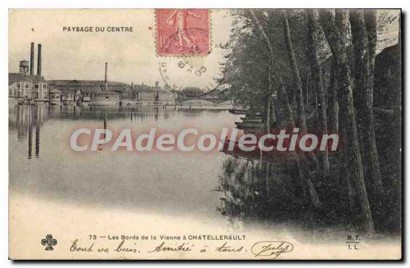 Old Postcard Chatellerault Les Bords de Vienne