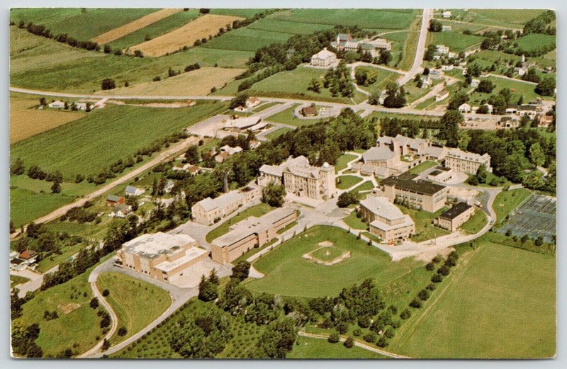 Mount Calvary Wisconsin~St Lawrence Seminary Birdseye~Baseball Diamond~1979