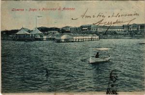 CPA Livorno Bagni e Panorama di Ardenza ITALY (802338)