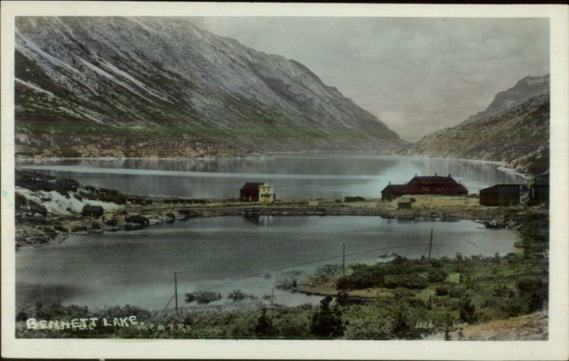 Bennett Lake Yukon Territory Real Photo Postcard 