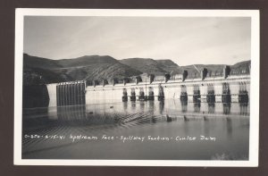 RPPC COULEE DAM WASINGTON UPSTREAM FACE SPILLWAY REAL PHOTO POSTCARD