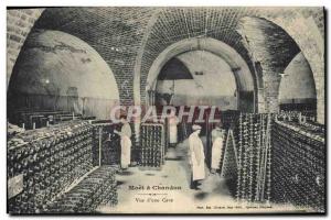 Postcard Folklore Old Vine Wine Harvest Champagne Moet & Chandon View d & # 3...