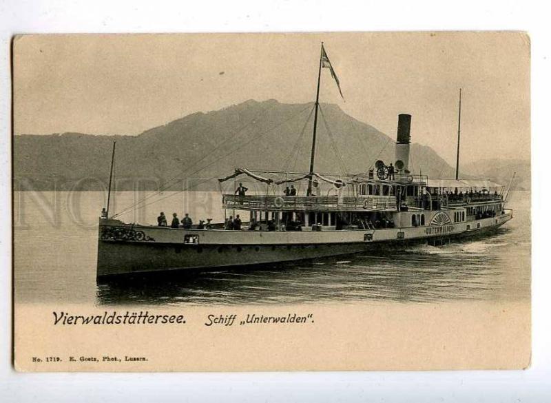 190437 SWITZERLAND Lucerne ship UNTERWALDEN Vintage postcard