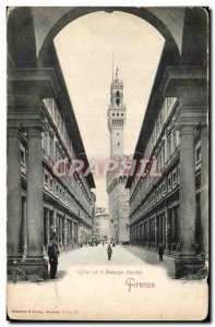 Postcard Old ed it Uffizi Firenze Palazzo Vechio