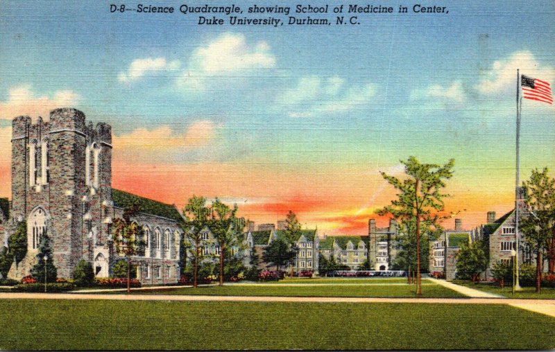 North Carolina Durham Science Quadrangle Showing School Of Medicine In Center...