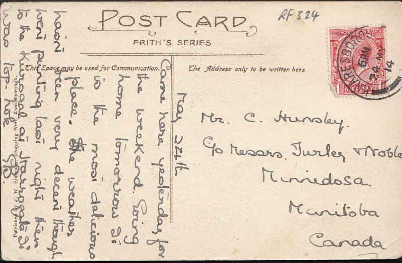 Family History Postcard - Hunsley - Minnedosa, Manitoba, Canada RF324