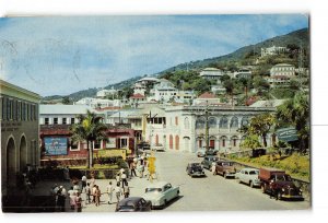 Charlotte Amalie St Thomas US Virgin Islands Postcard 1961 Main Street View