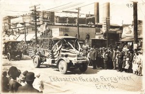 Erie PA Industrial Parade Perry Week, 4.25 x 6.5, Real Photo Postcard