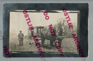 Canby MINNESOTA RPPC 1914 DELIVERY WAGON Salesman REMEDIES Watkins? MN