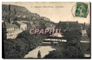 Old Postcard Belfort Place d'Armes Kiosk