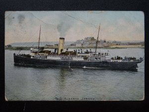 Shipping S.S. ALBERTA Jersey Channel Islands Service c1905 Postcard by Hartmann