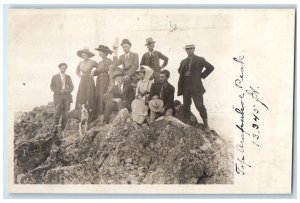 1910 Arapahoe Peak Summit Mountain Dog Terrier Colorado CO RPPC Photo Postcard