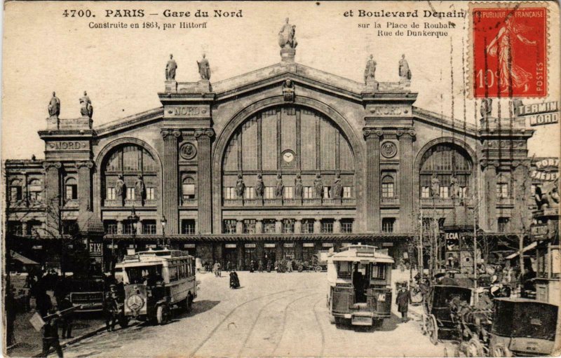 CPA PARIS 10e Gare du Nord Bd Denain (970556)