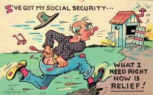 I've Got My Social Security... Comic Vintage Postcard 07.45
