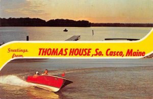 South Casco Maine Thomas House Motorboats Vintage Postcard JE359581 