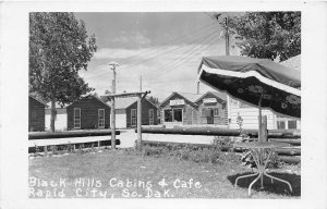 J61/ Rapid City South Dakota Postcard RPPC c1950s Black Hills Cabins Cafe 144