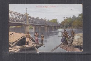 CEYLON, SRI LANKA, COLOMBO, VICTORIA BRIDGE, c1910 ppc., unused.