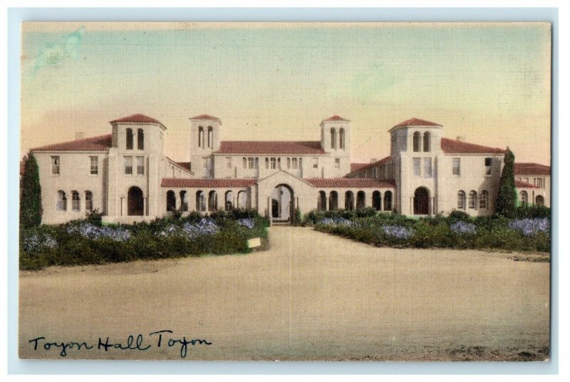 Street View Of Toyon Hall Stanford University California CA Handcolored Postcard 