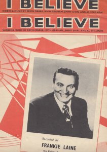 I Believe Frankie Laine 1950s 2x Sheet Music