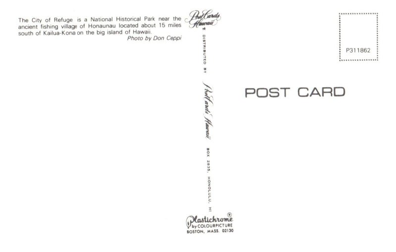 The City of Refuge National Historical Park near Honaunau Hawaii Postcard