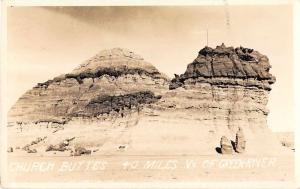 Church Buttes Wyoming Scenic View Real Photo Antique Postcard J51523