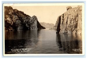 SHOSHONE RESERVOIR CODY WYOMING WY REAL PHOTO RPPC POSTCARD (GT7)