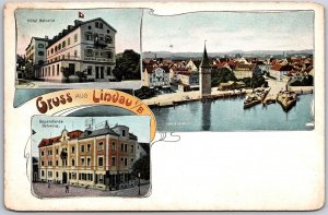 Gruss Aus Lindau Germany Hotel Helvetia Depedance Helvetia Postcard