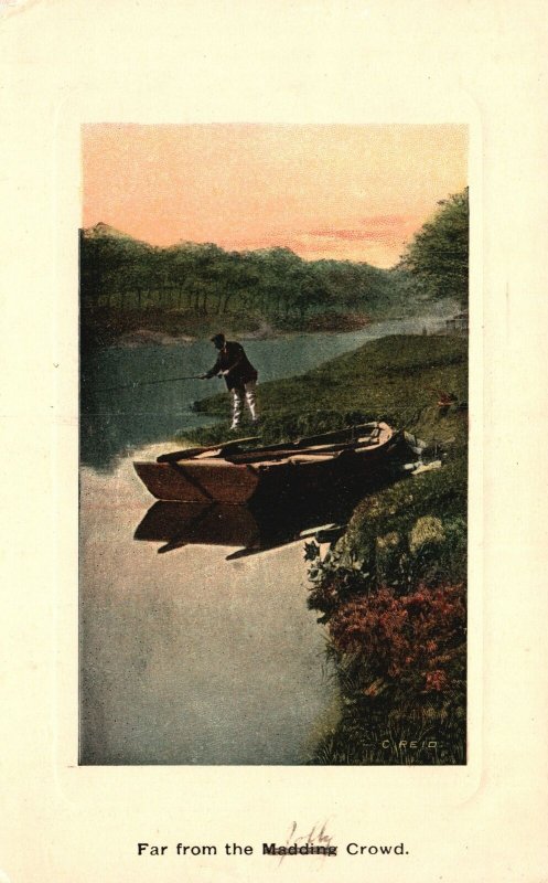 Vintage Postcard Far From The Madding Crowd Souvenir Card Remembrance