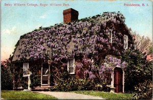 Betsy Williams Cottage Roger Park Providence Rhode Island Garden Flower Postcard 