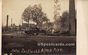 Hotel Rockwell after Fire - Monticello, New York NY Postcard