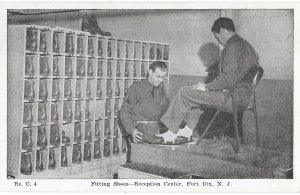 Fitting Shoes on Army Recruits Fort Dix New Jersey Reception Center