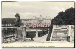 Old Postcard Melun Chateau De Vaux Le Vicomte Seen From Contessionnal