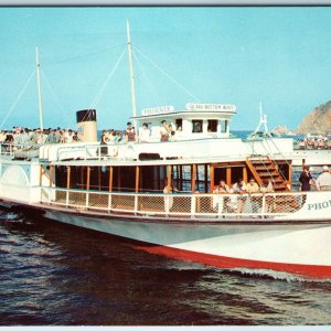 c1950s Avalon Bay, Catalina Island, Cali. Bottom Boat Phoenix Tourist Crowd A227