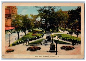 1945 Monument in Gore Park Hamilton Ontario Canada Posted Vintage Postcard