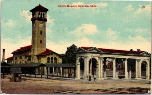 Postcard OH Dayton Union Depot