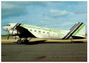 Atlantic Air Transport Douglas DC 3 Airplane Postcard